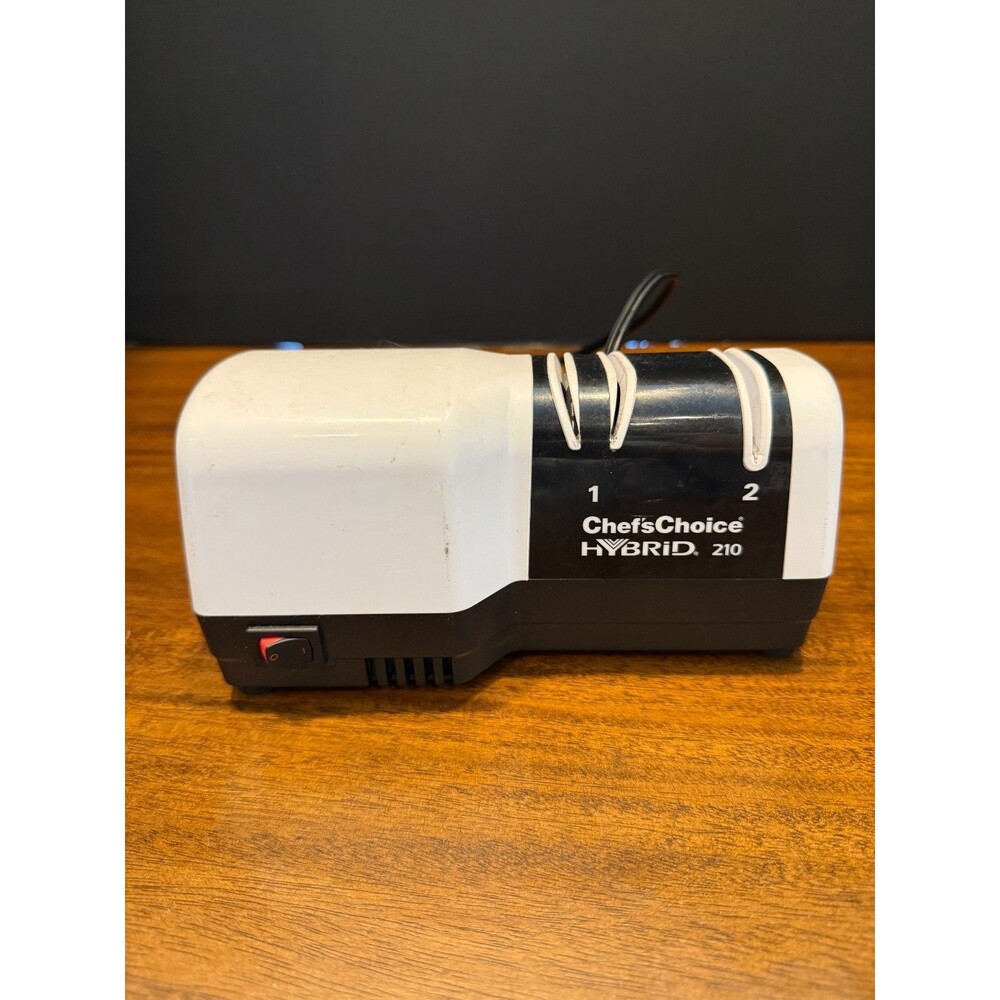 Chef's Choice Hybrid 210 Electric Knife Sharpener White Black